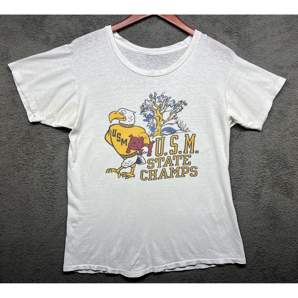 university of southern mississippi Vintage T Shirt Seymour Single Stitch Sz M